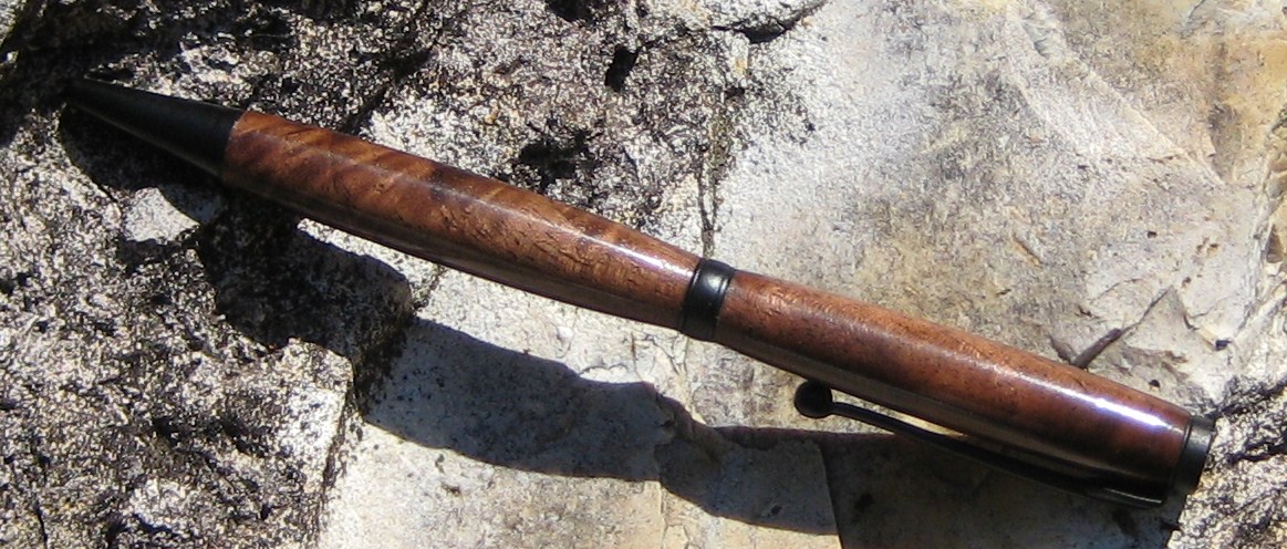 Black walnut cross-cut crotch slimline