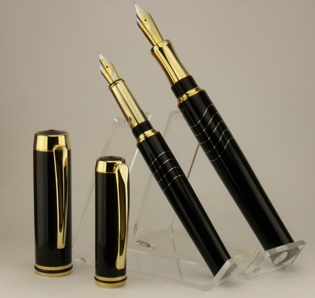Black with Golden Waves