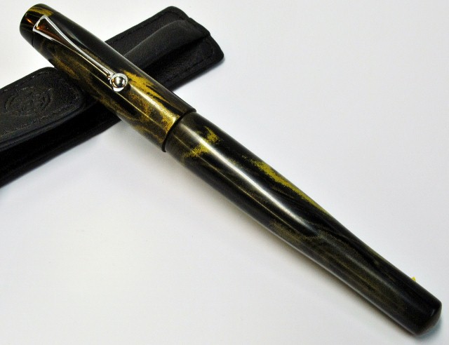 Black/Yellow marble ebonite custom FP