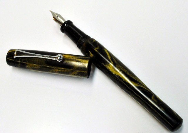 Black/Yellow marble ebonite custom FP