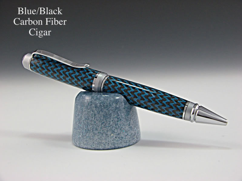 Blue and Black Carbon Fiber