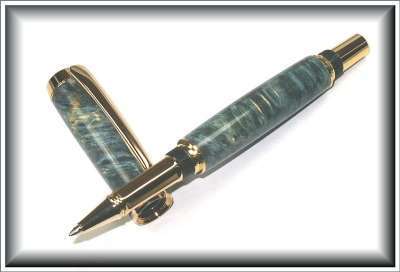 Blue Boxelder Burl rollerball