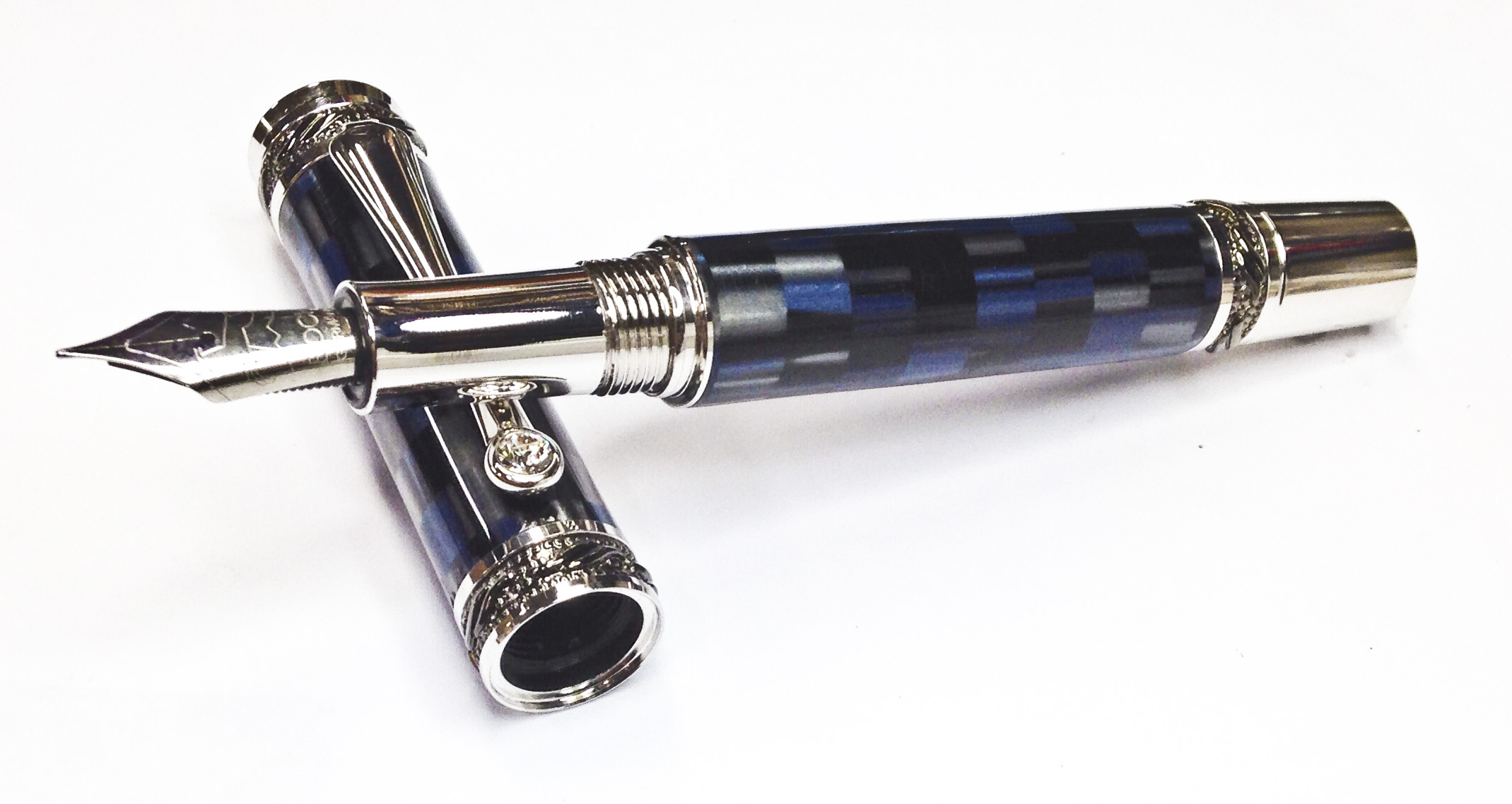 Blue Mosaic Majestic Fountain Pen