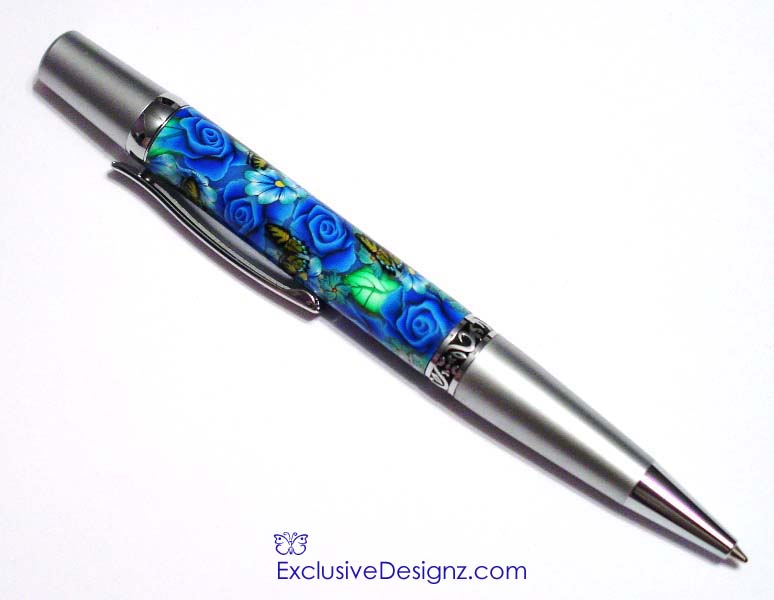 Blue Rose ~ Polymer Clay