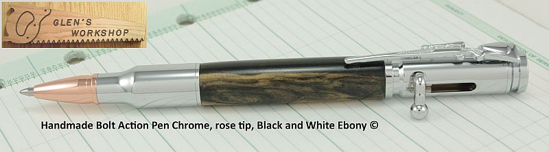 Bolt Action Chrome and B&W Ebony