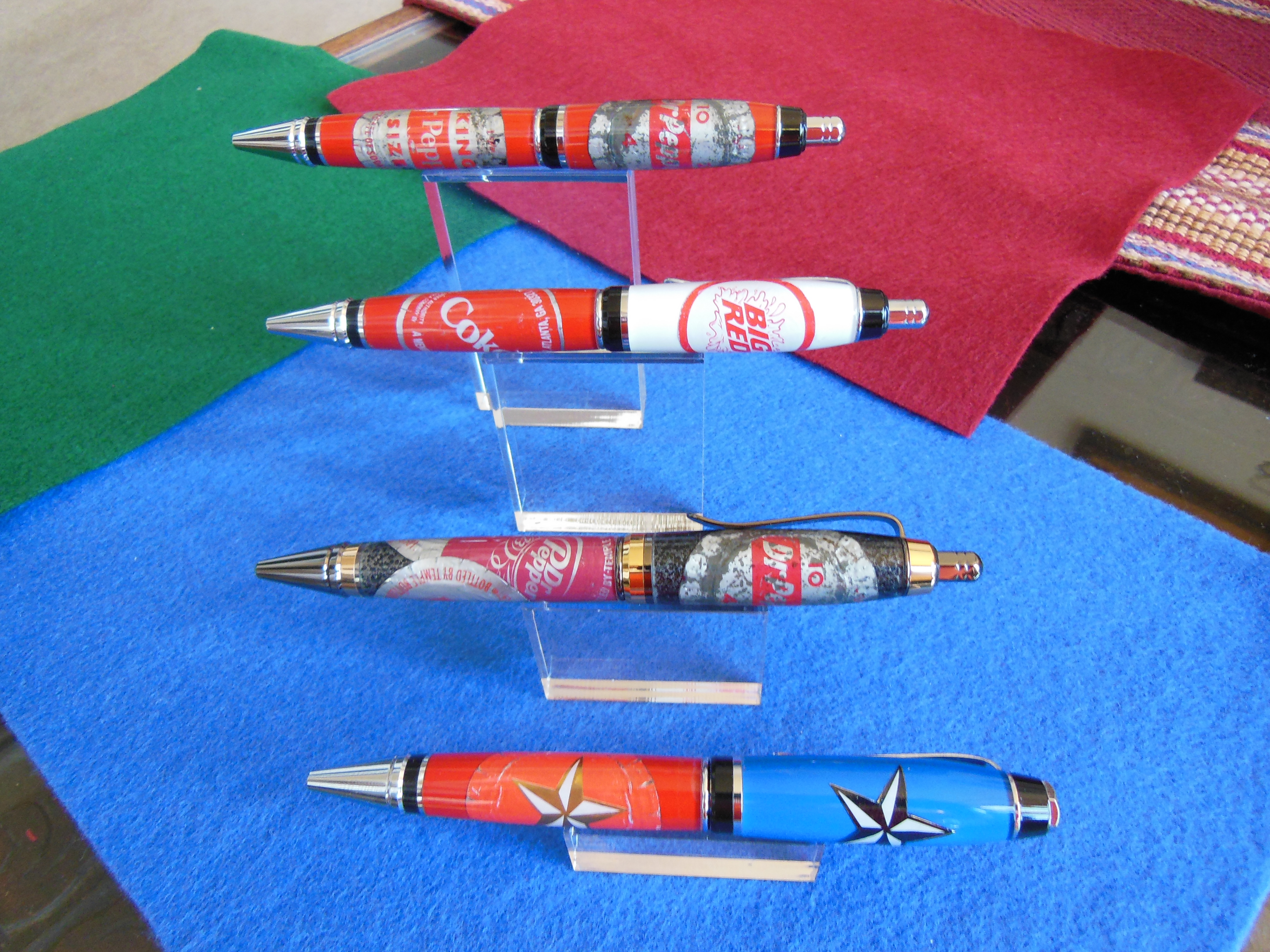 Bottle caps pens