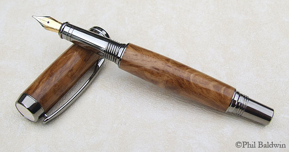 Brown Oak Burr Black-Ti