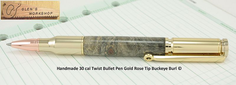 Buckeye Burl 30 cal Bullet Pen