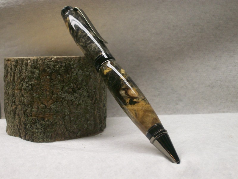 Buckeye Burl Black Ti Cigar - CA finish