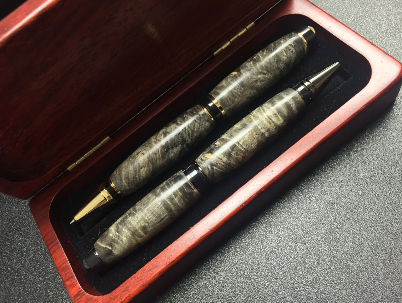 Buckeye Burl, Cigar Pen and Pencil Set
