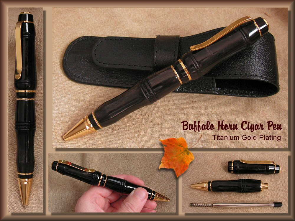 Buffalo Horn Fat Cigar Pen