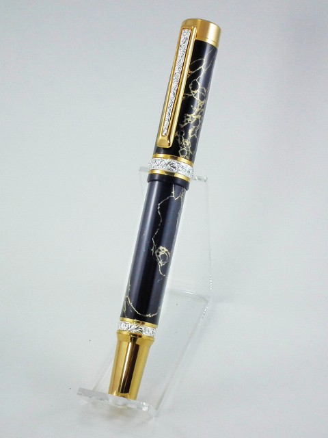 Canadiana FP in Black with Gold Matrix Gemstone 1