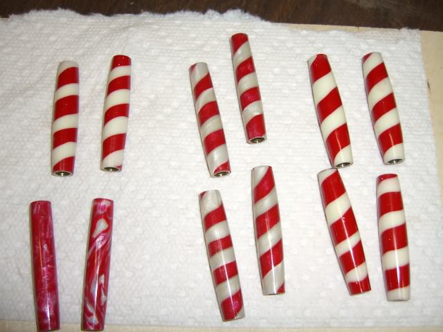 Candy cane blanks - finished blanks