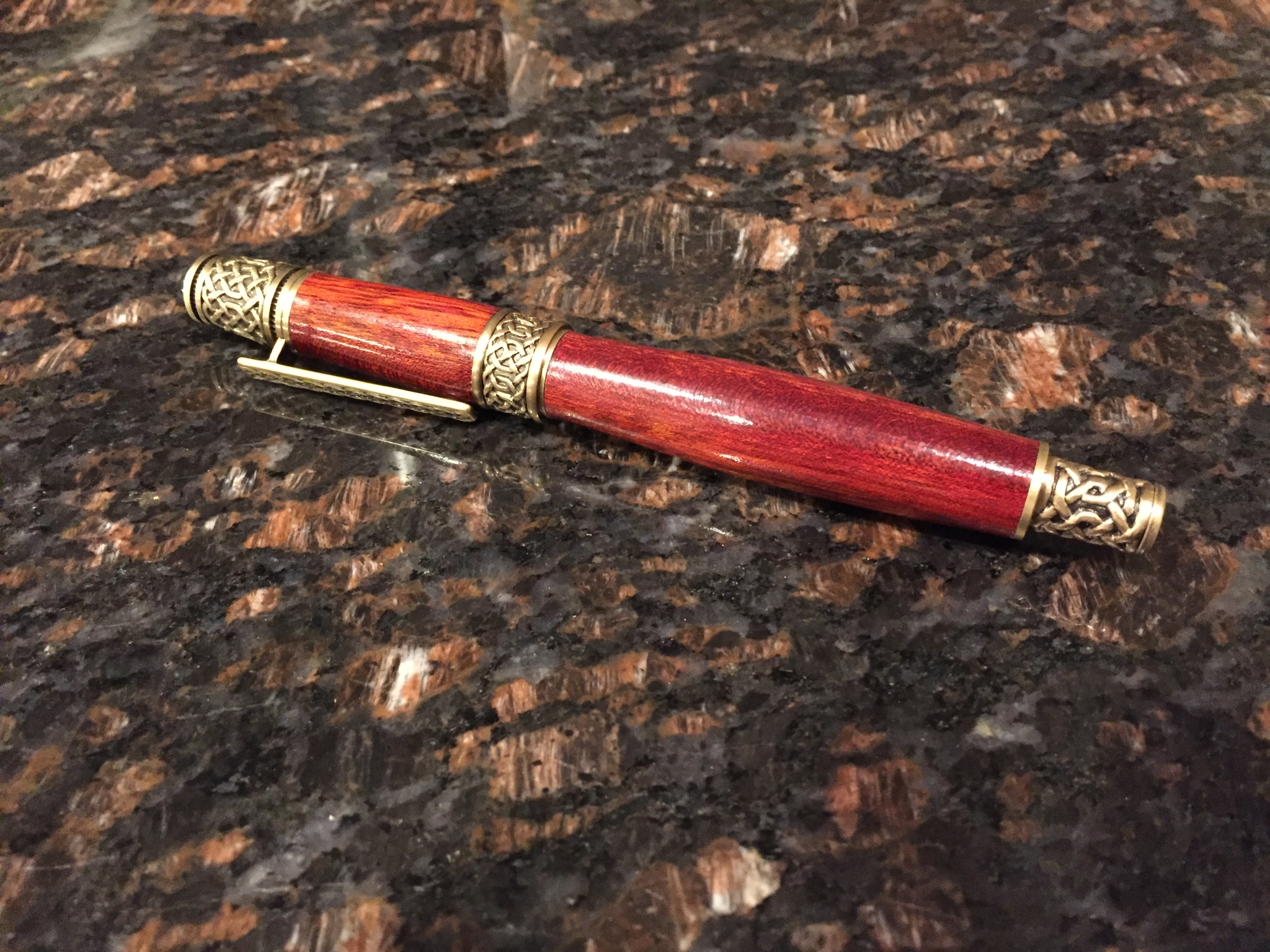 Celtic Fountain Pen w/Bloodwood