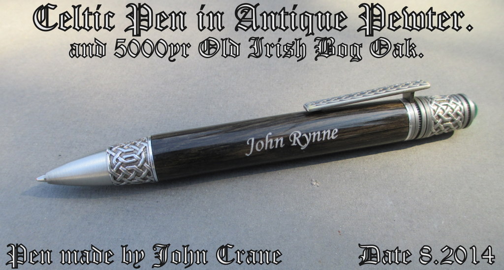 Celtic Pen in Antique Pewter