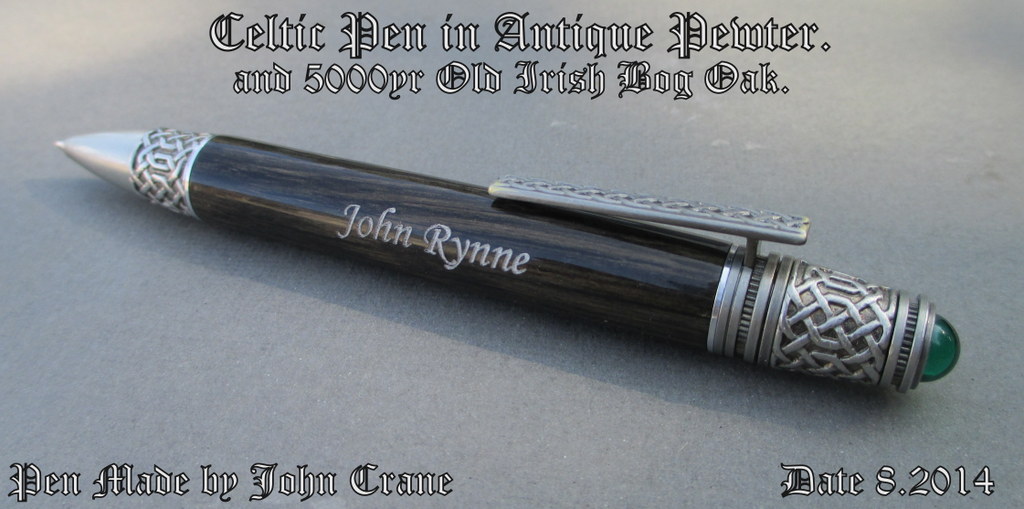 Celtic Pen in Antique Pewter