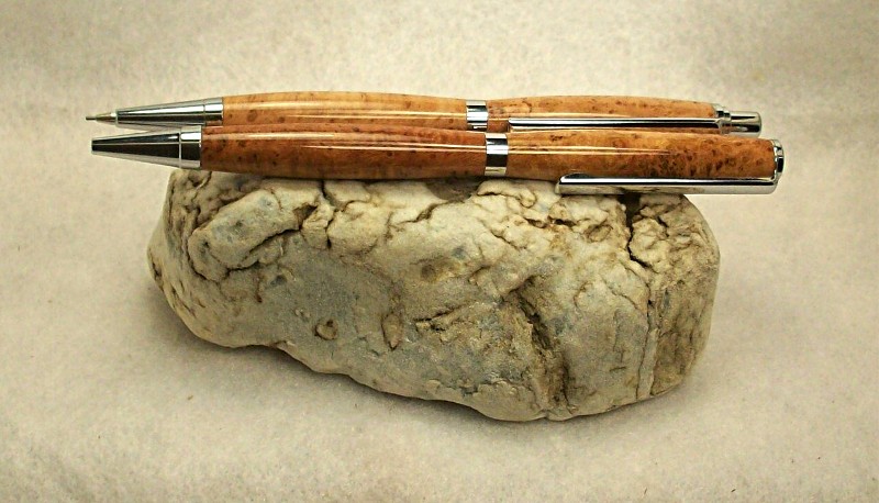 Cherry burl pen and pencil