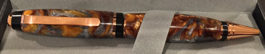 Cigar Pen, Molten Metal, Copper Hardware