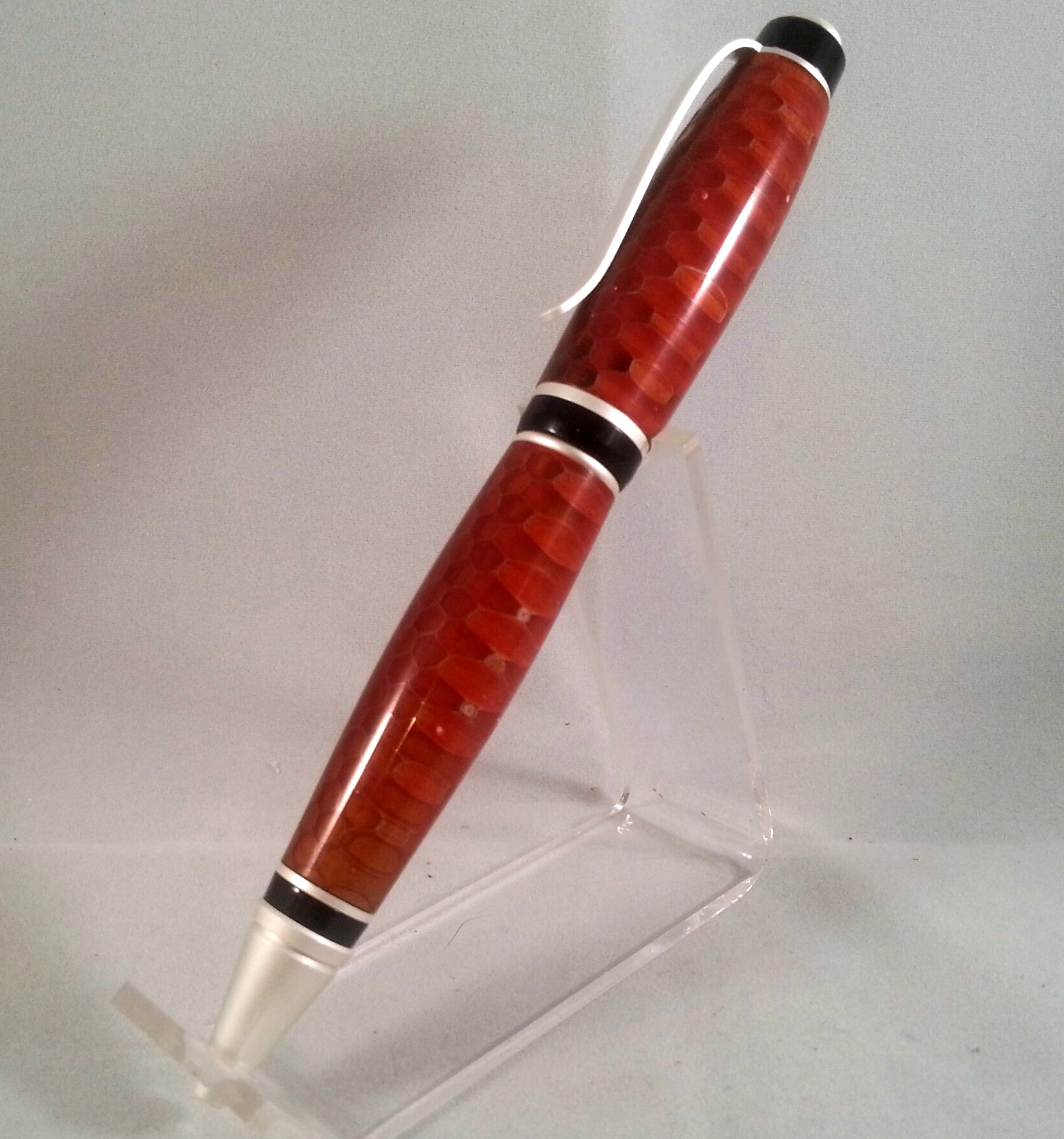 Cigar Pen with Red Honeycomb Blank...