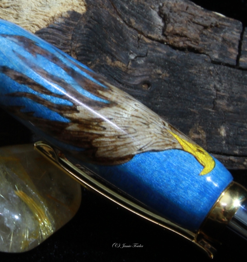 Close-up of Bald Eagle Inlay