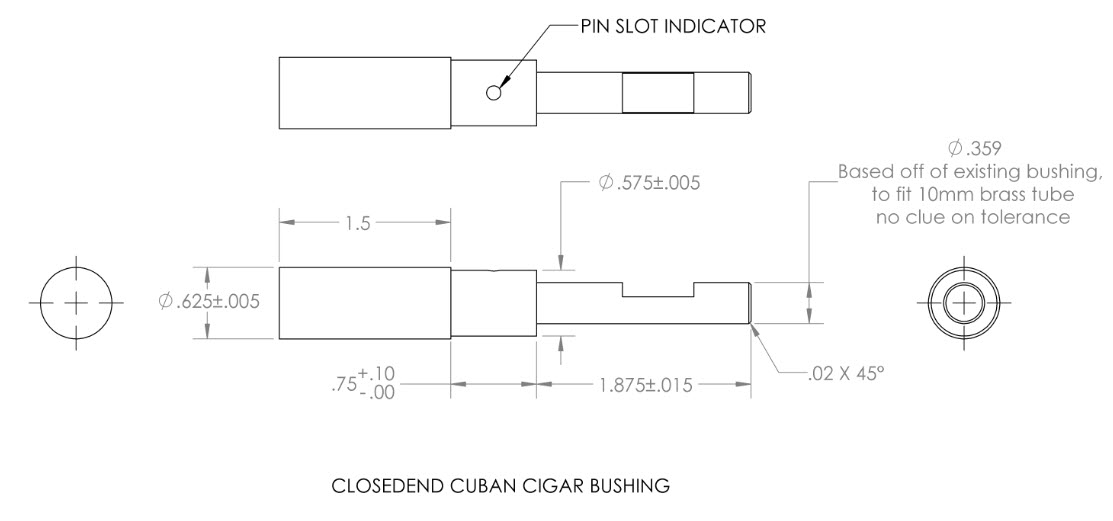 closed end cigar pen chuck