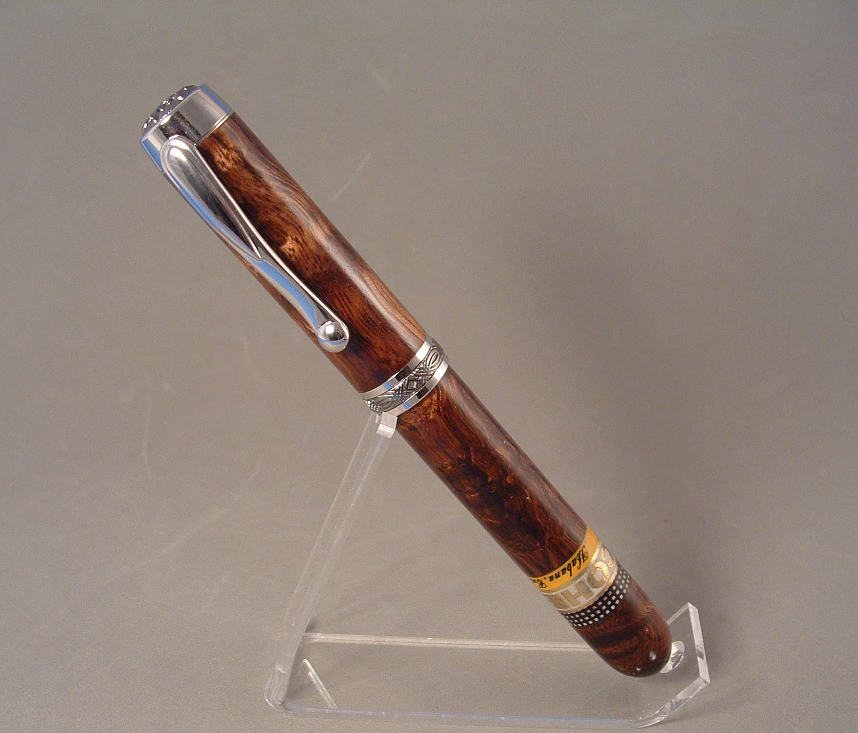 Closed end Statesman rollerball in Curly Koa