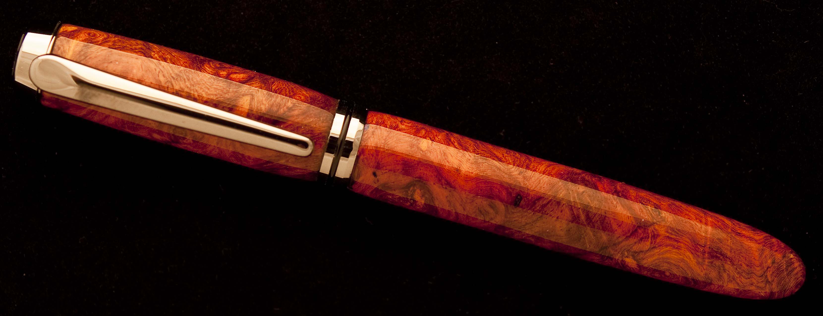 Closed Ended Amboyna Burl Navigator