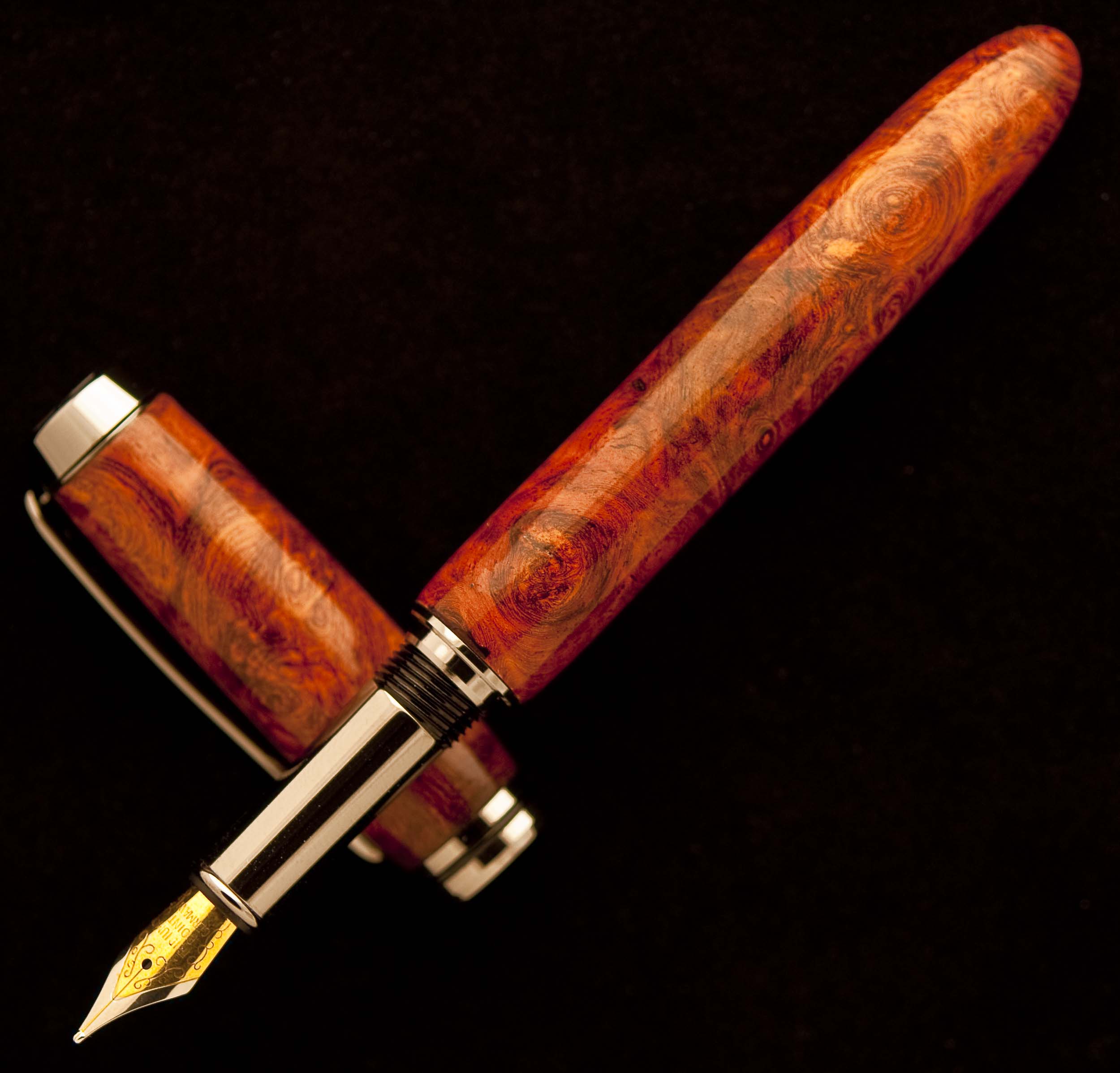 Closed Ended Amboyna Burl Navigator