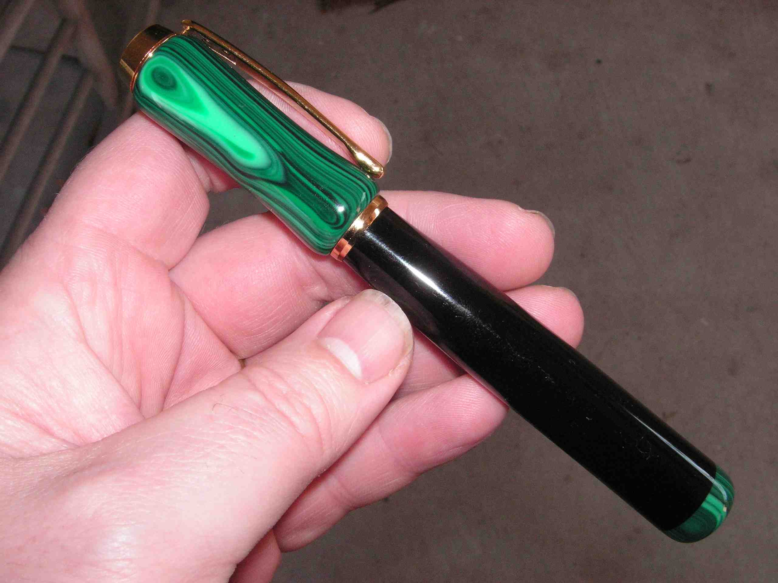 Closed ended Baron with Malachite and black PR