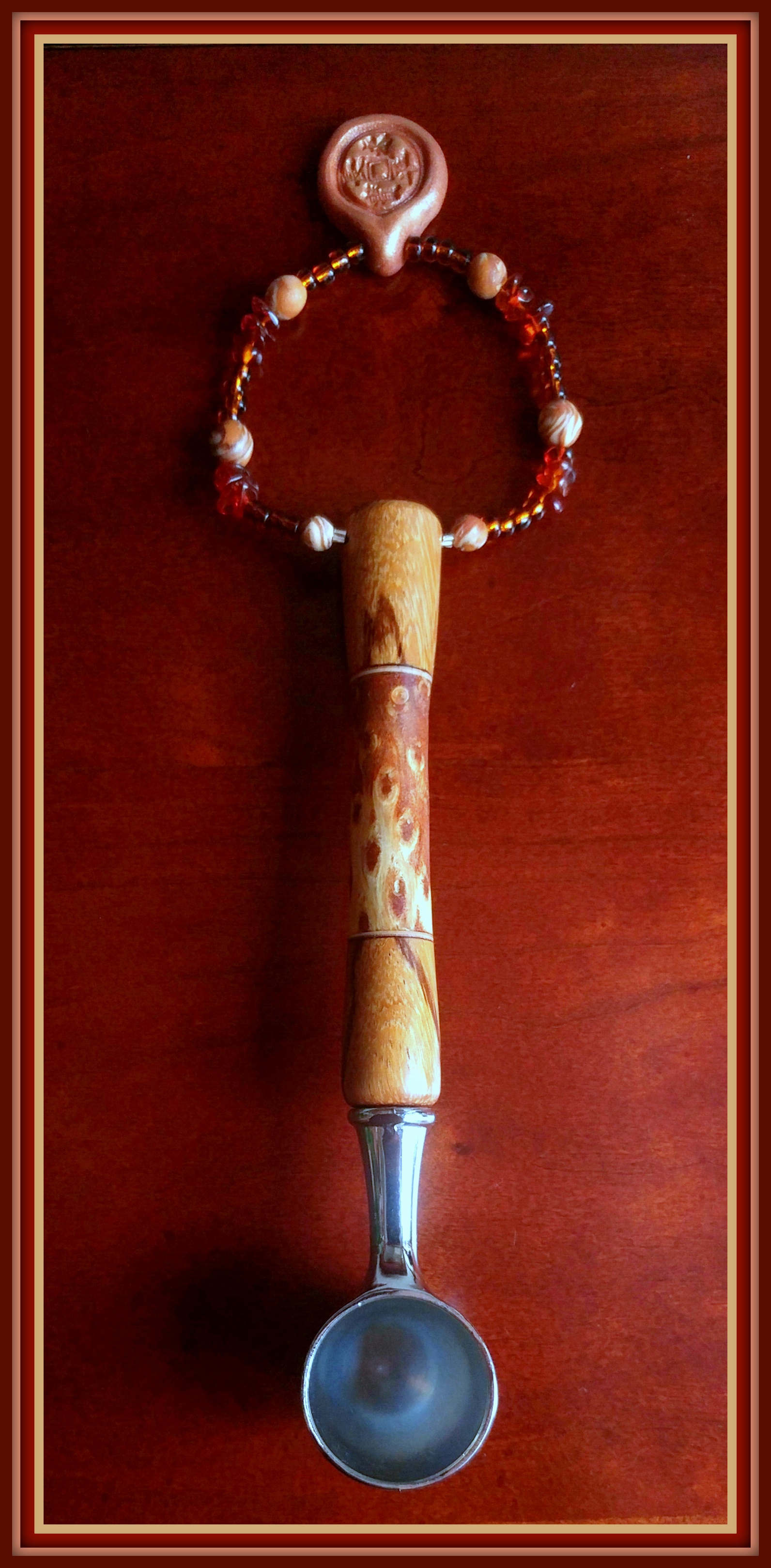 Coffee Scoop & Beaded Lanyard