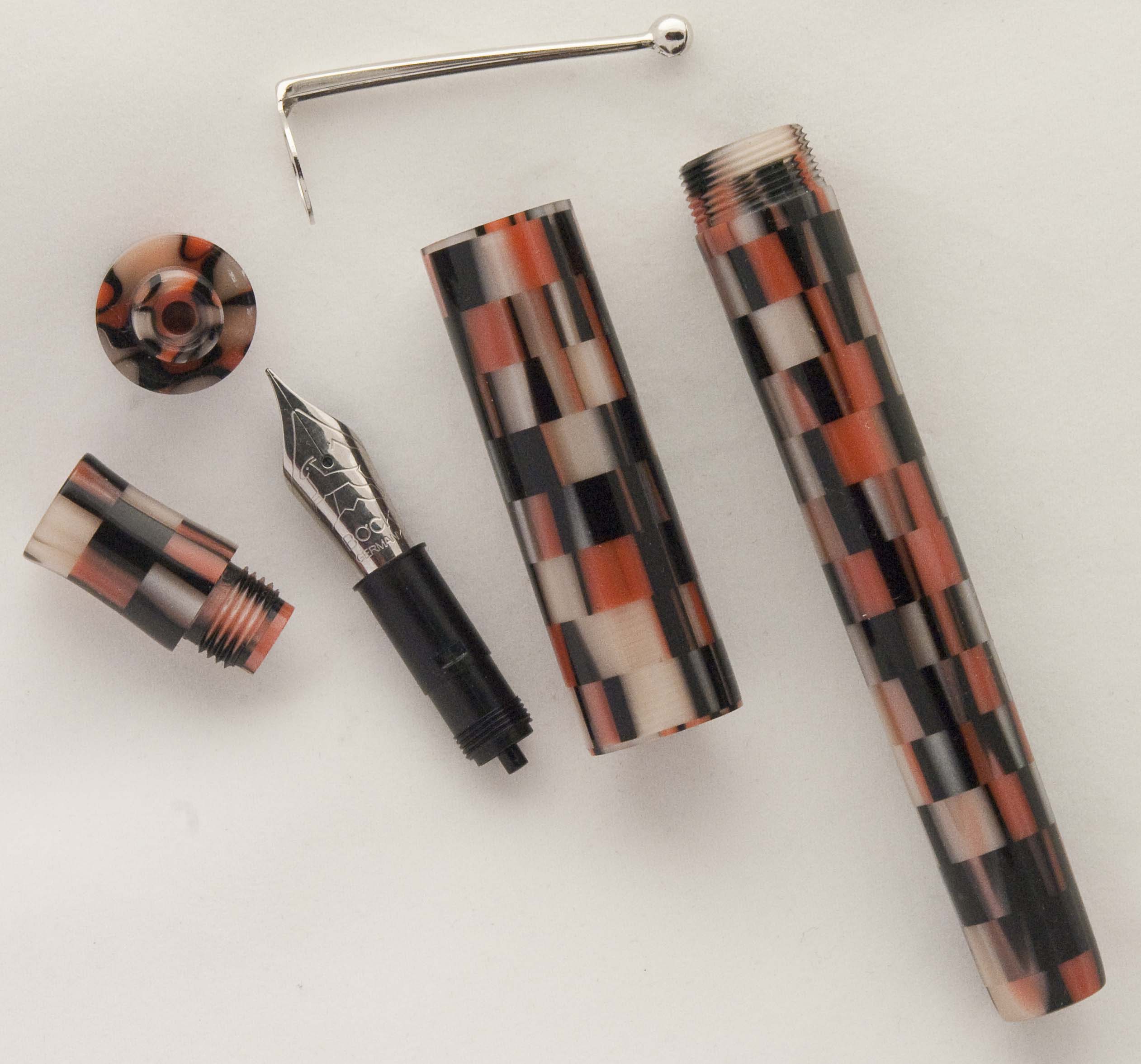 Coral Mosaic Kitless Fountain Pen