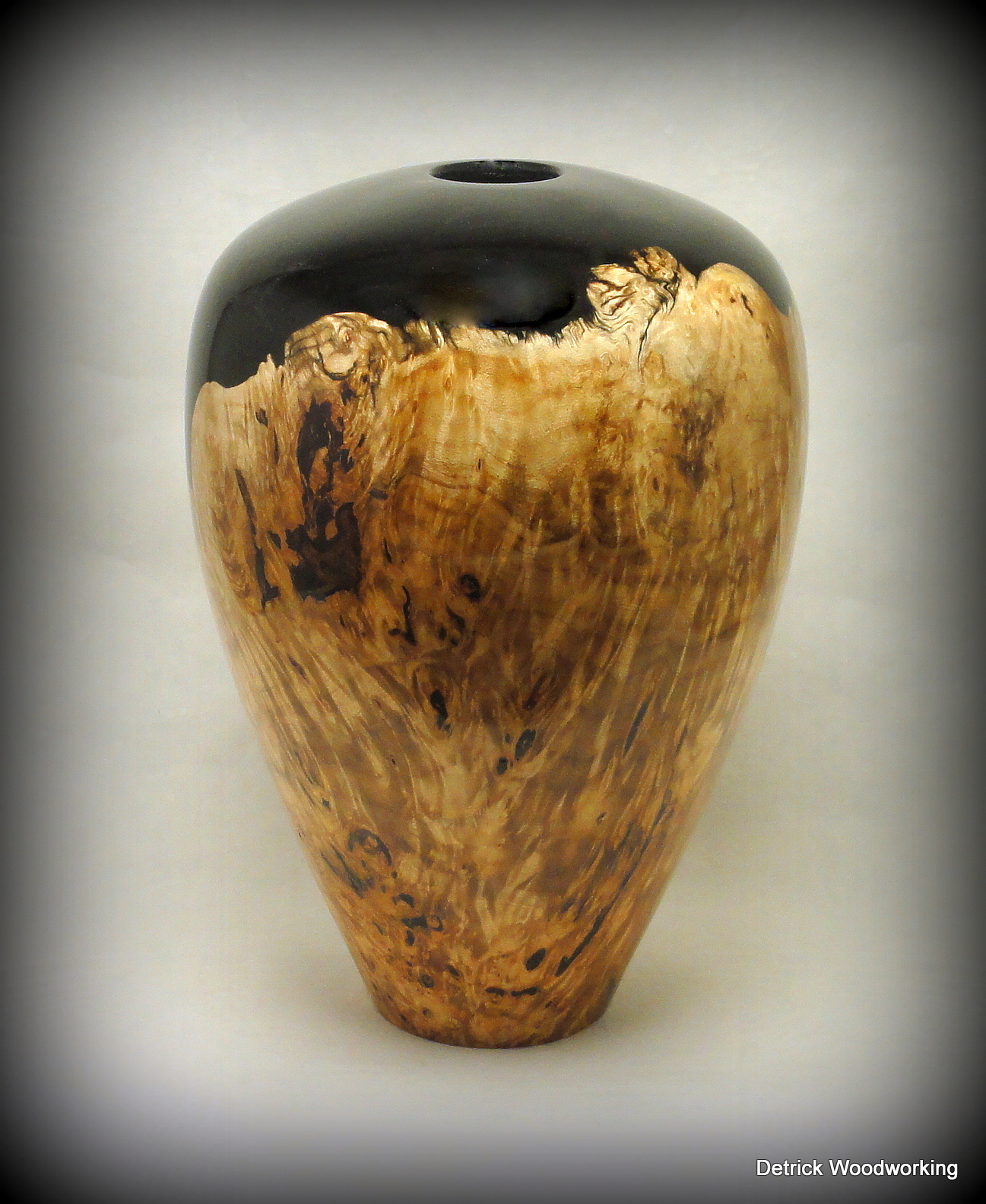 Cottonwood burl  and resin hollow form