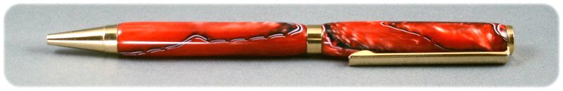 Crimson Acrylic/Gold Slimline