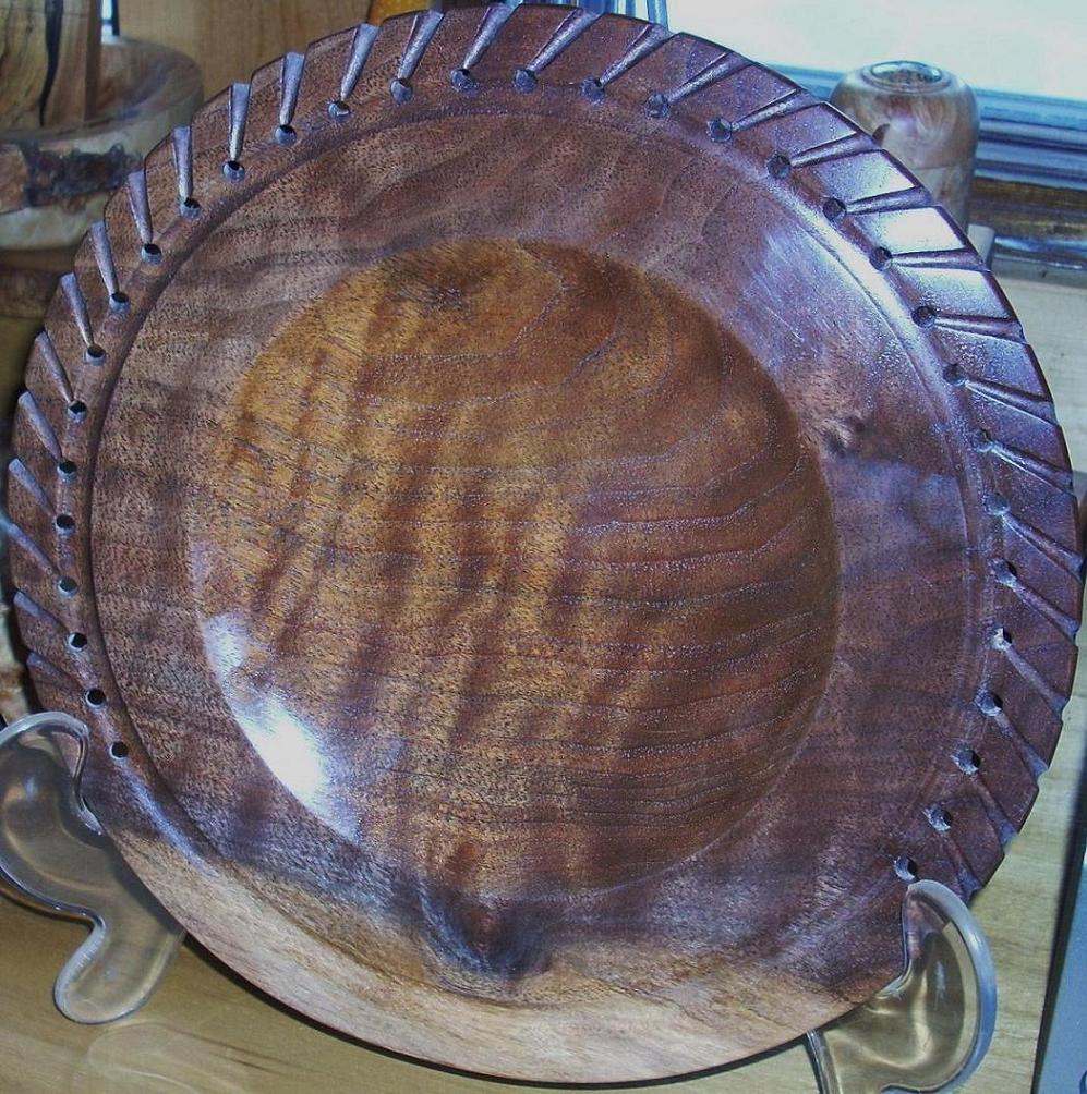 curly walnut platter