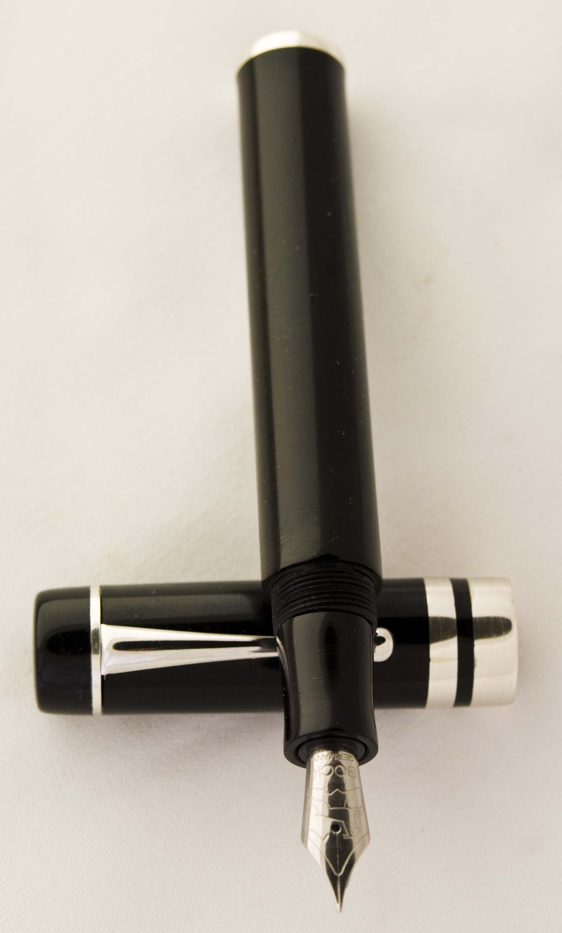 Custom Black and Silver Fountain Pen