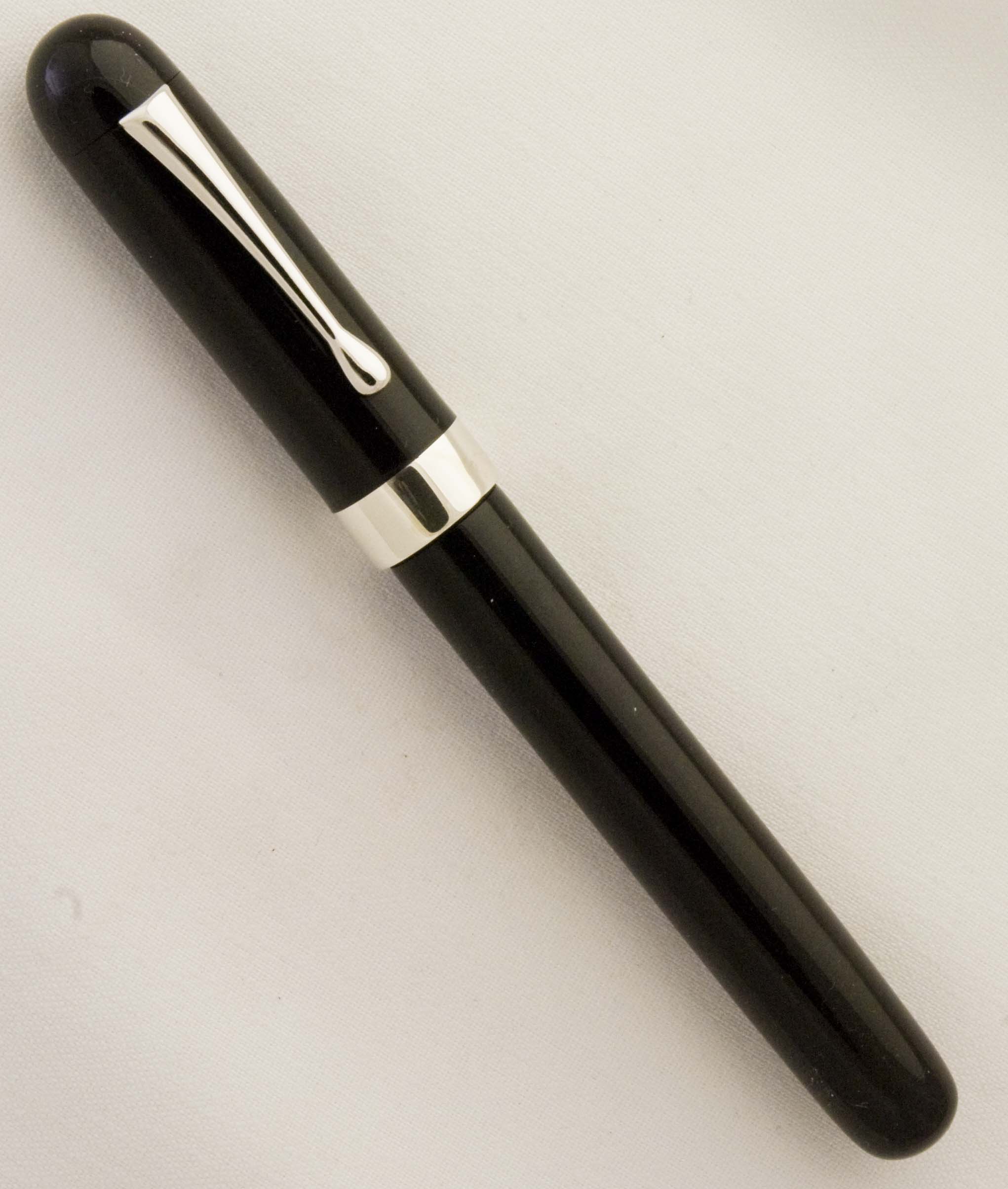 Custom Black Ebonite with Silver Centerband
