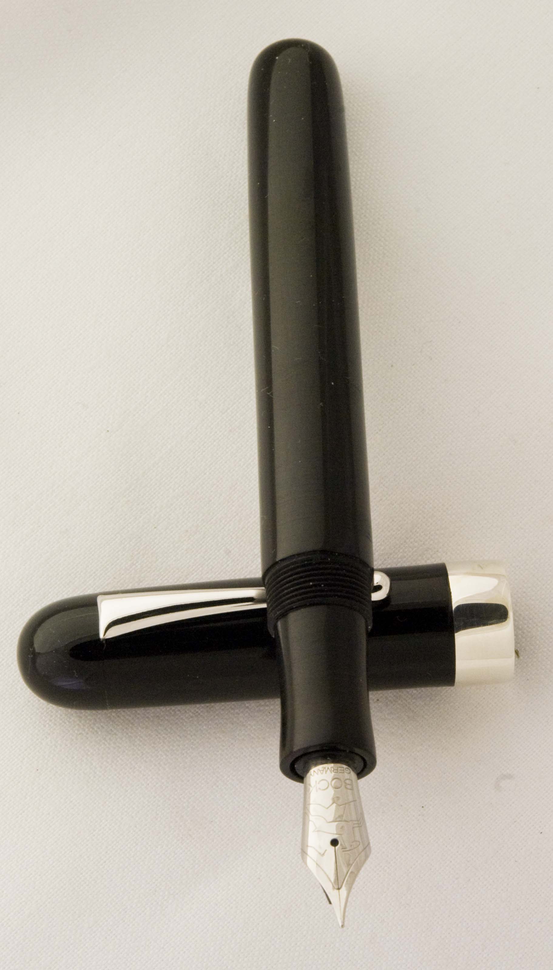 Custom Black Ebonite with Silver Centerband
