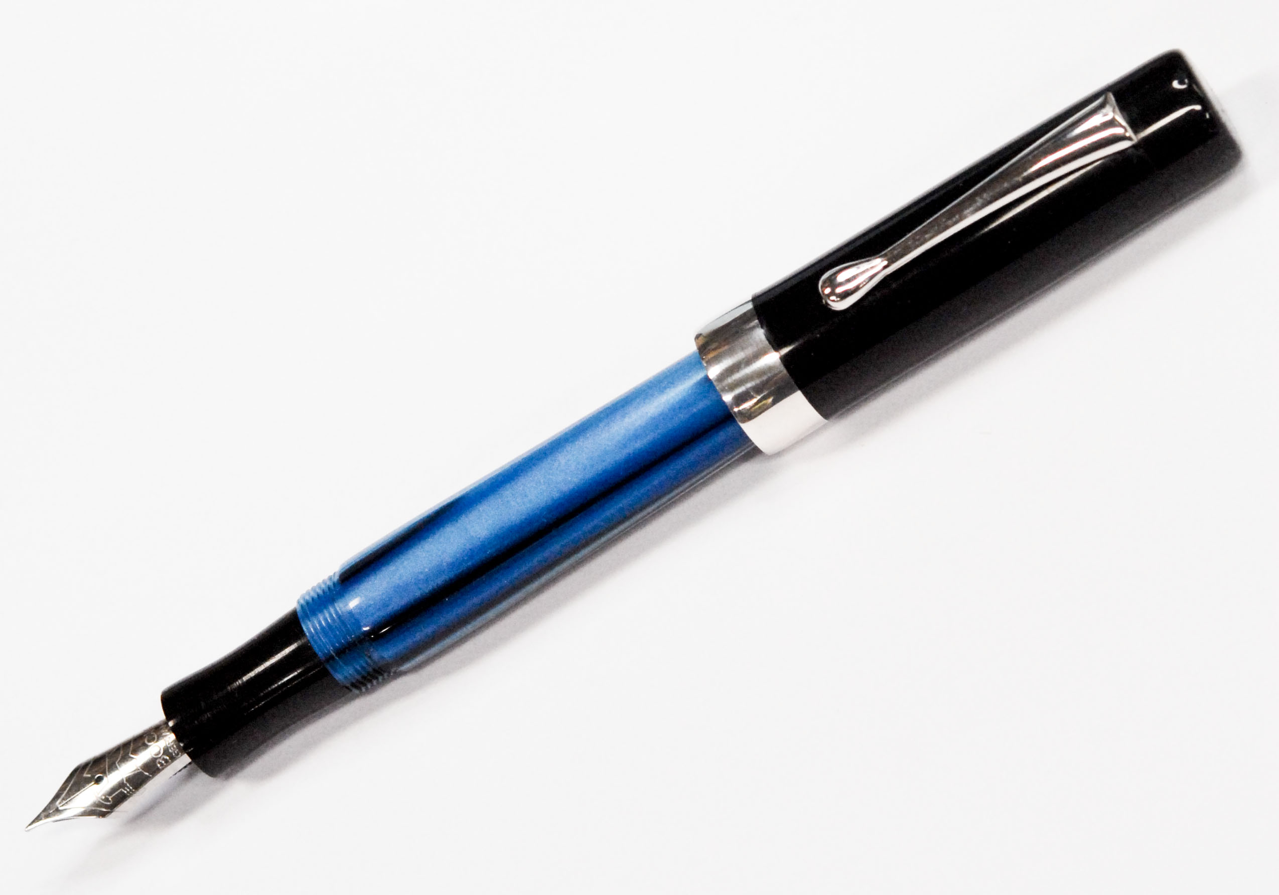 Custom Blue and Black Duo Fountain Pen