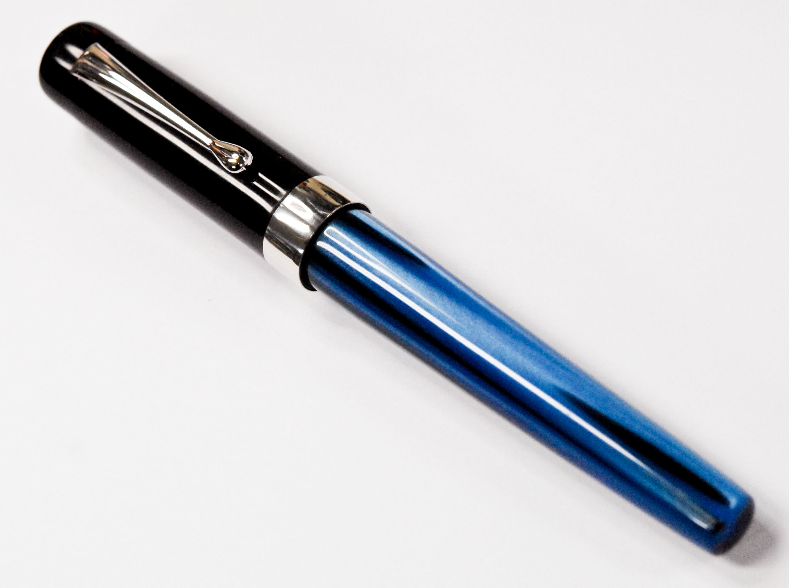 Custom Blue and Black Duo Fountain Pen