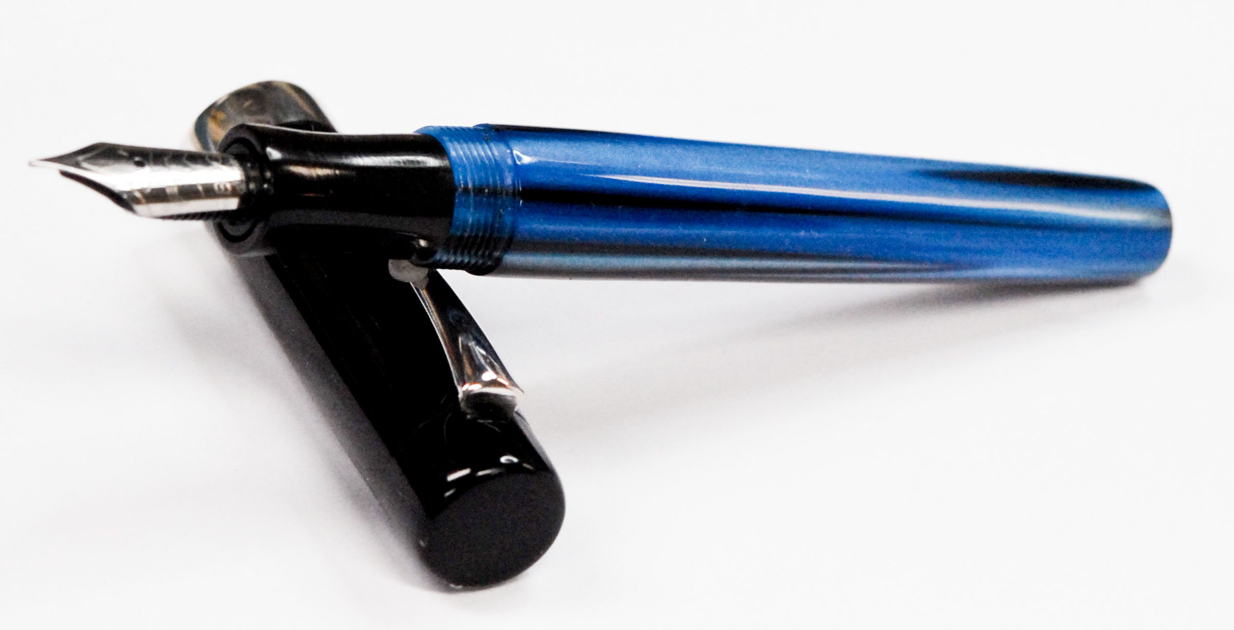 Custom Blue and Black Duo Fountain Pen