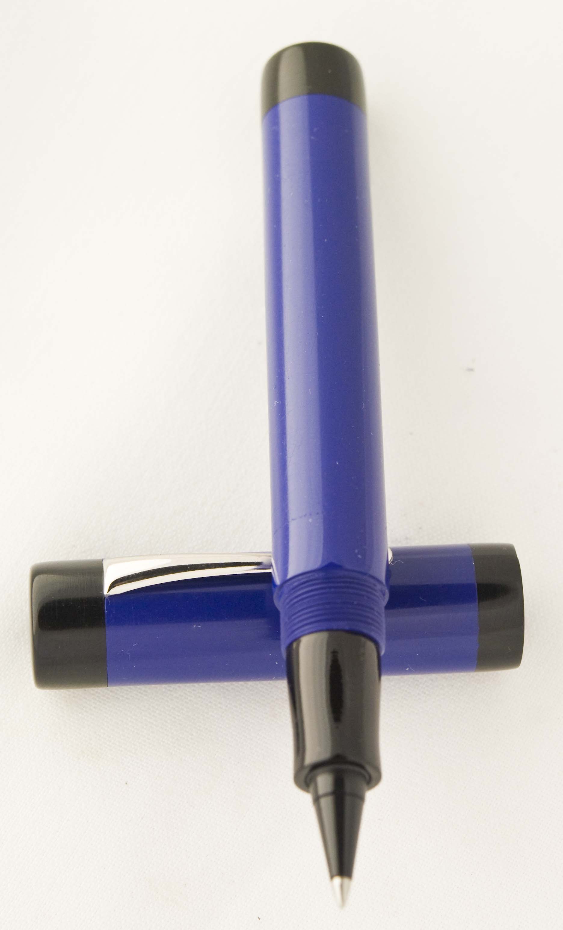 Custom Blue and Black Ebonite Rollerball