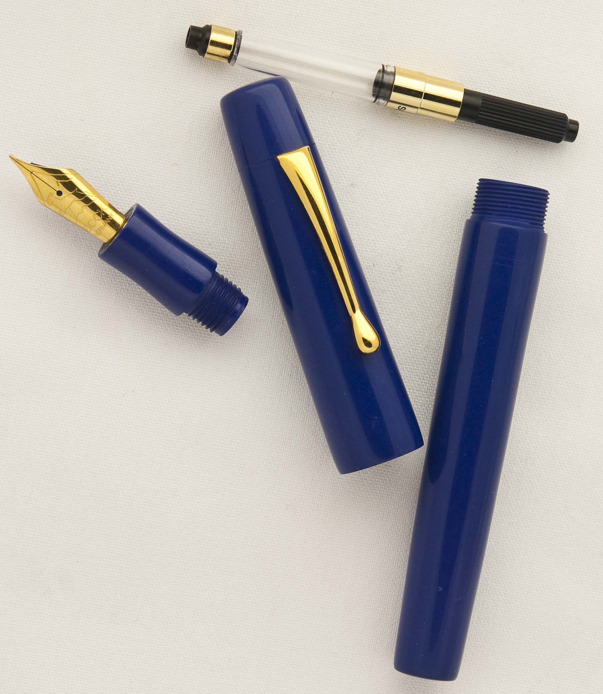 Custom Blue Ebonite Fountain Pen