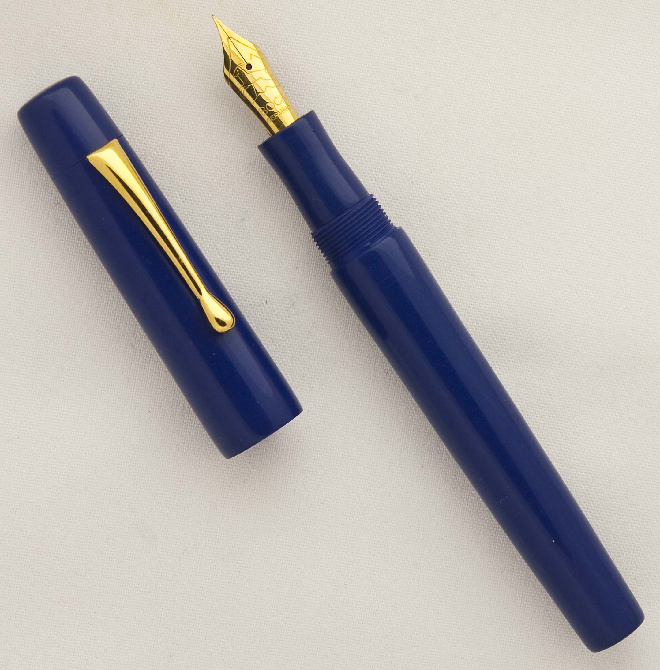 Custom Blue Ebonite Fountain Pen