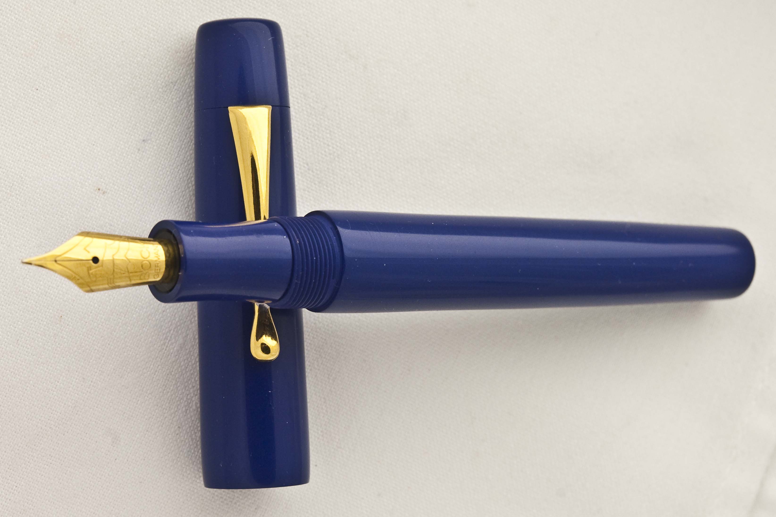 Custom Blue Ebonite Fountain Pen