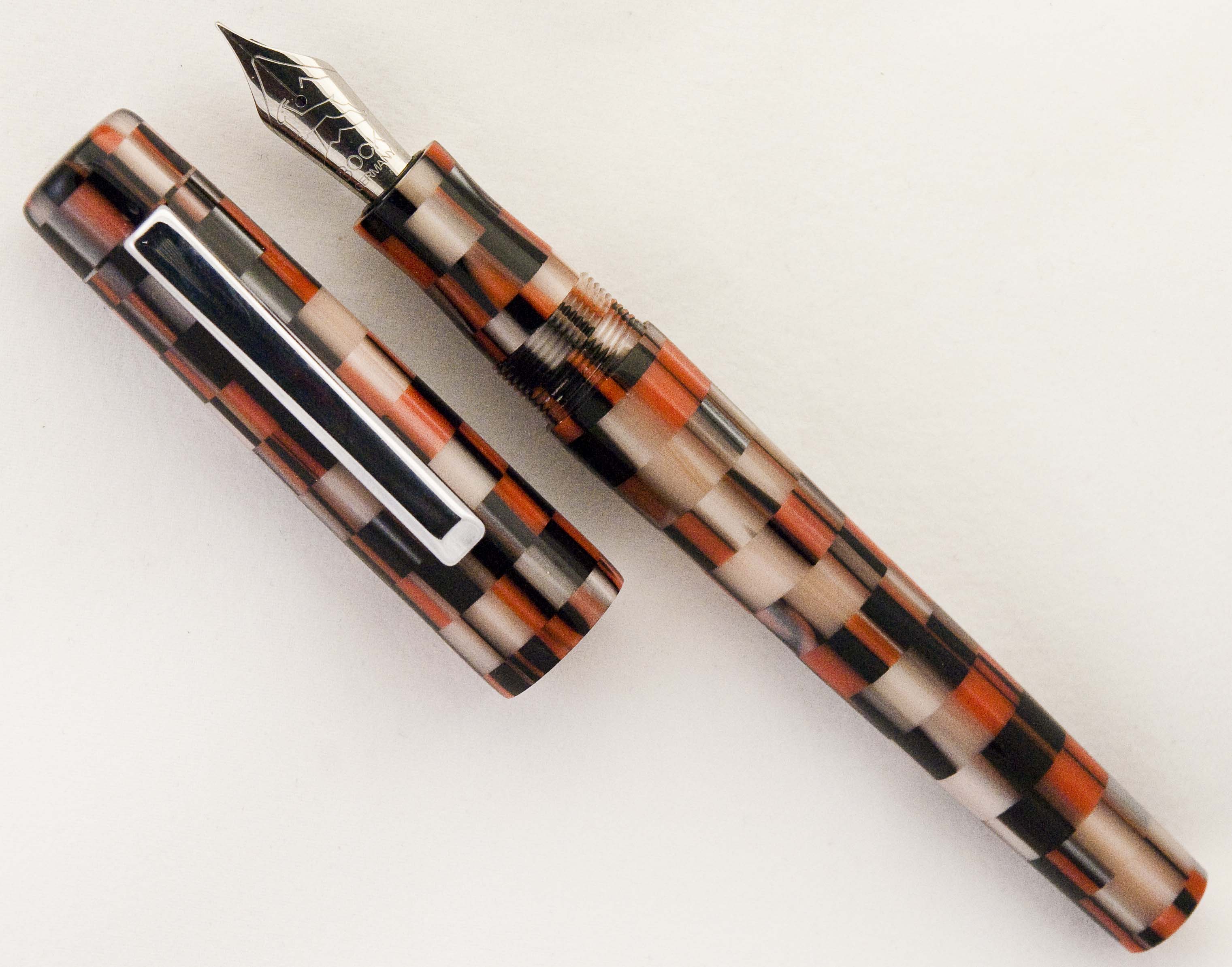 Custom Coral Mosaic Fountain Pen