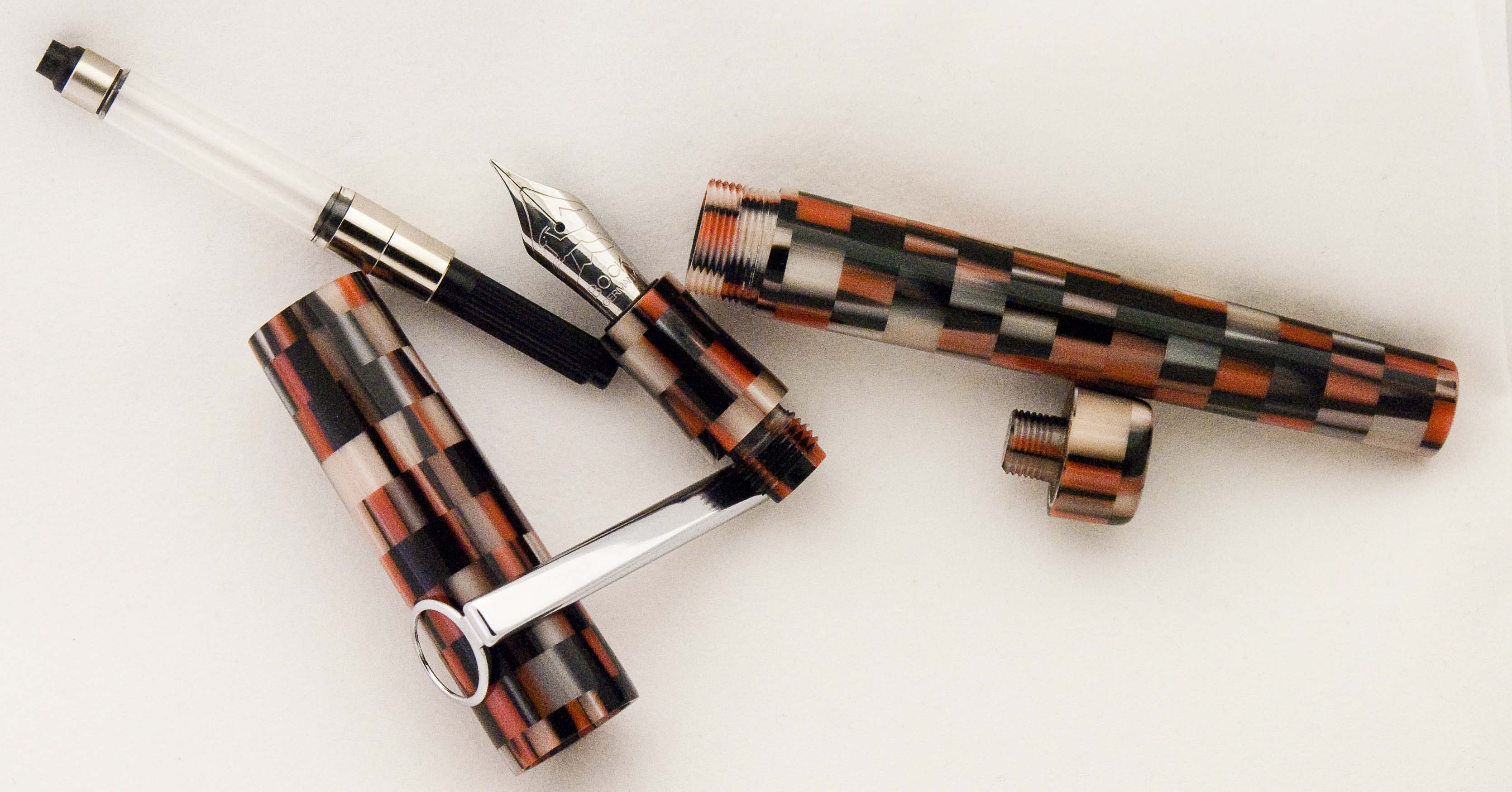 Custom Coral Mosaic Fountain Pen