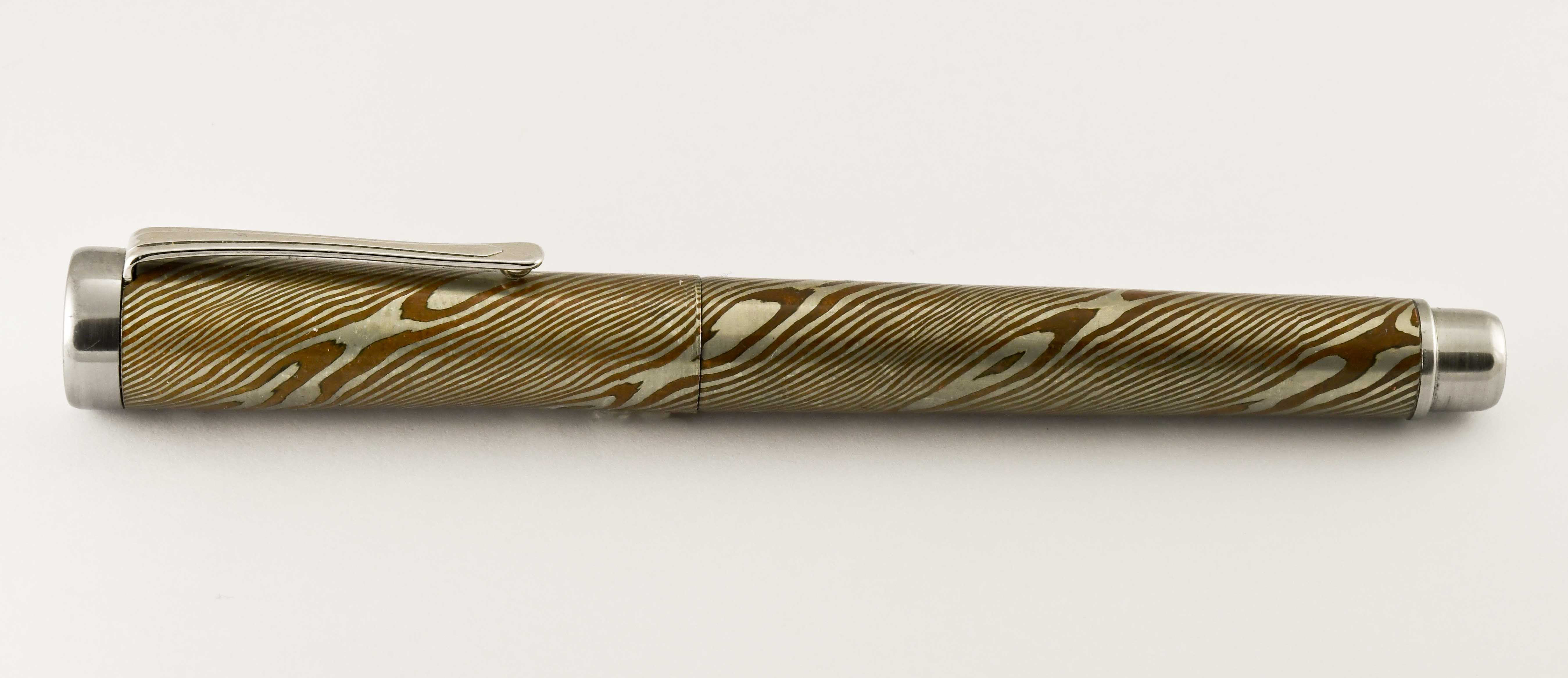 Custom Double Twist Mokume Gane Fountain Pen