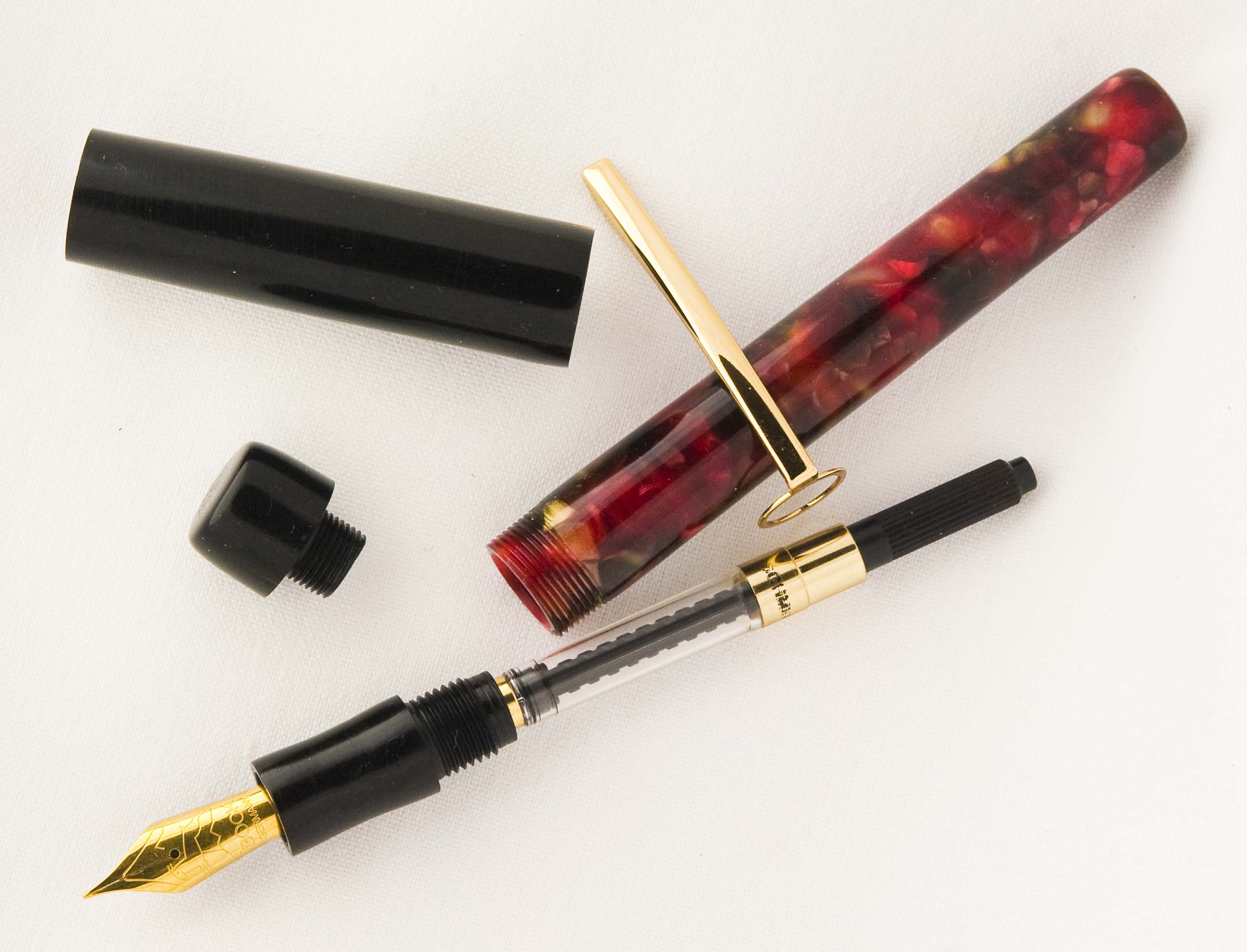 Custom Duo: Ebonite and Red Chunk Resin