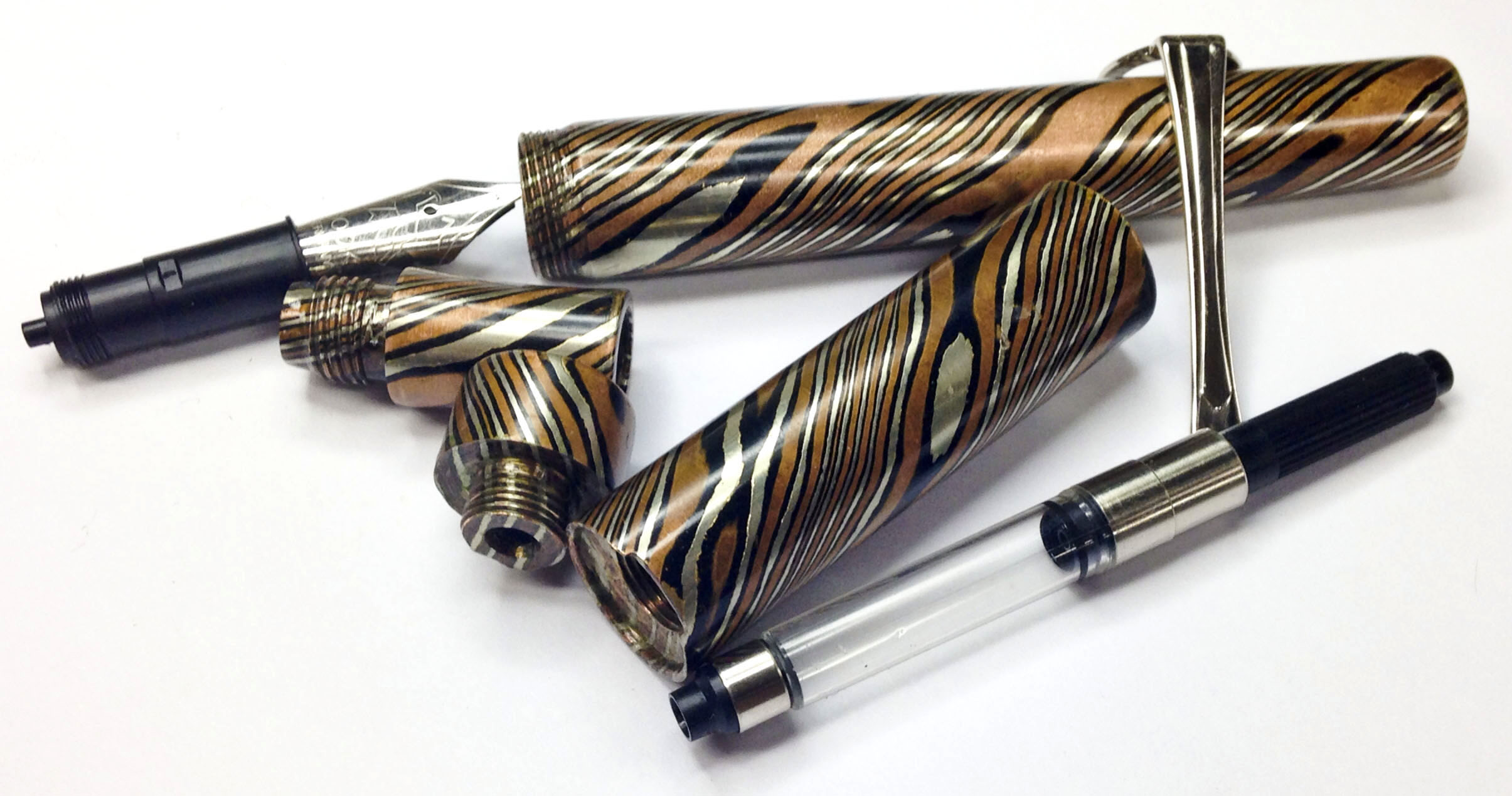 Custom Mokume Gane Fountain Pen