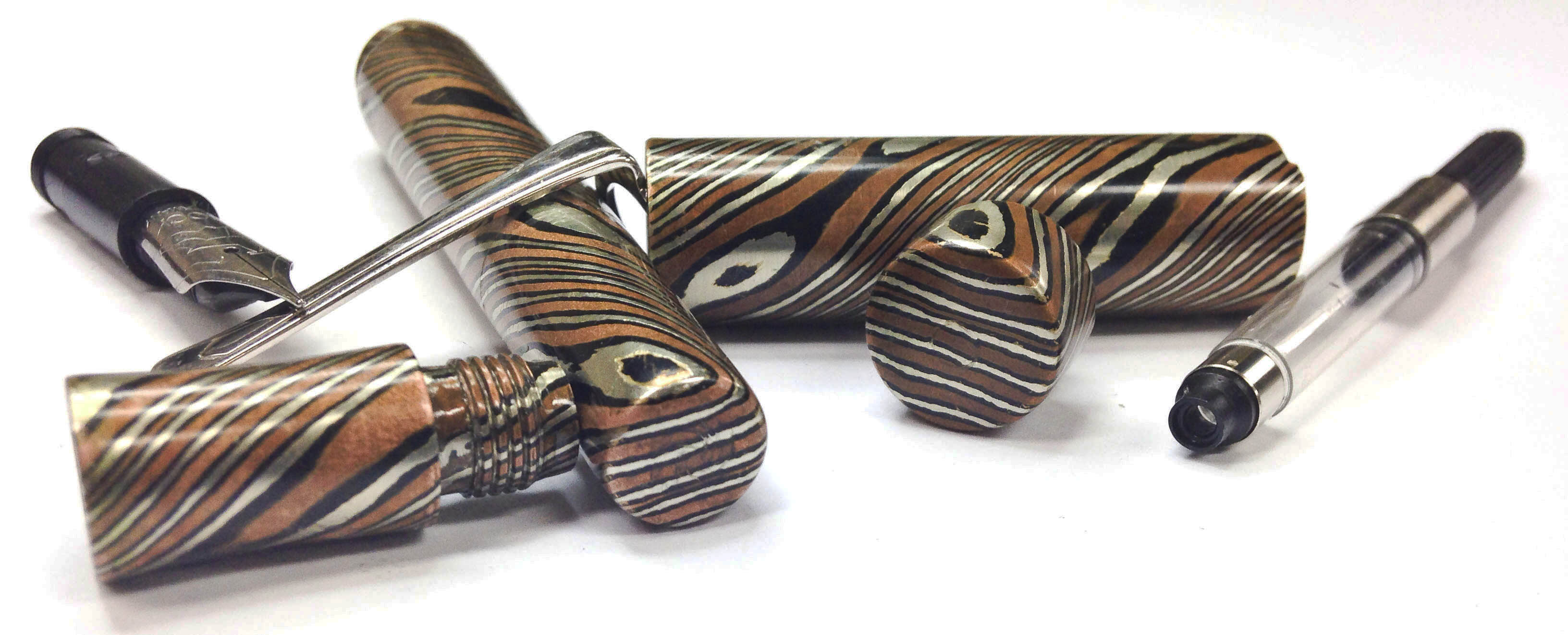 Custom Mokume Gane Fountain Pen